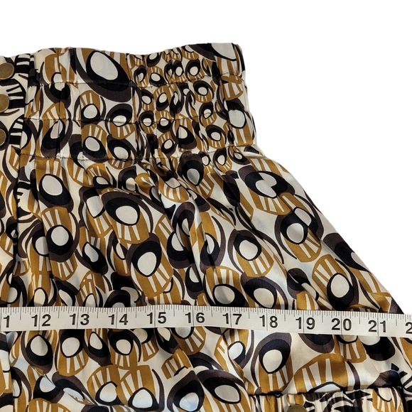 Anthropology Parameter Modern Graphic A Line Mid Length Skirt Snap Pockets NWT - Picture 13 of 14